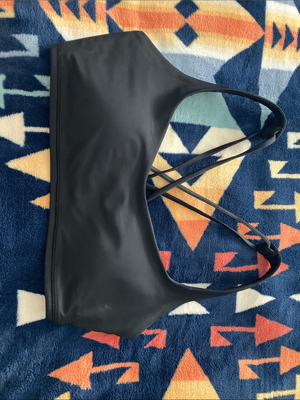 lululemon athletica Black Crossback Sports Bra